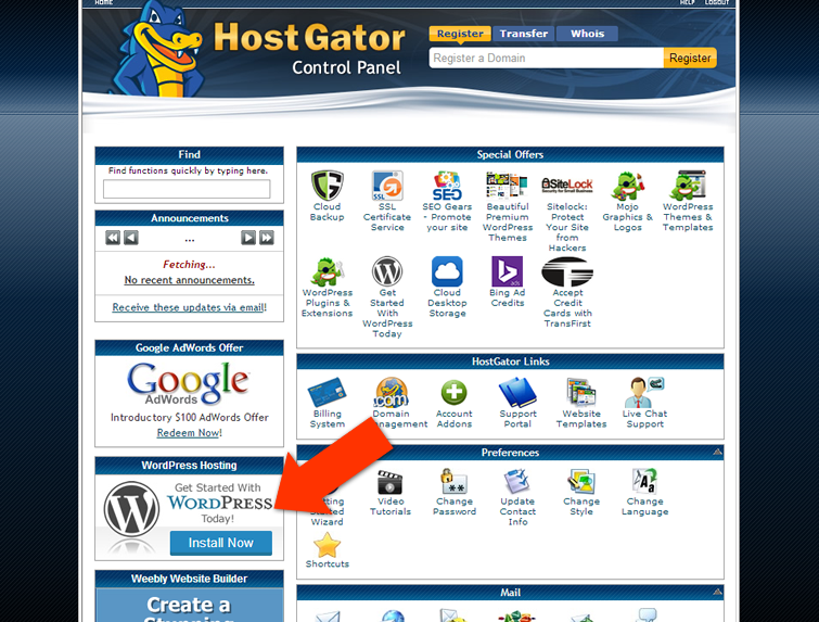 hostgator wordpress